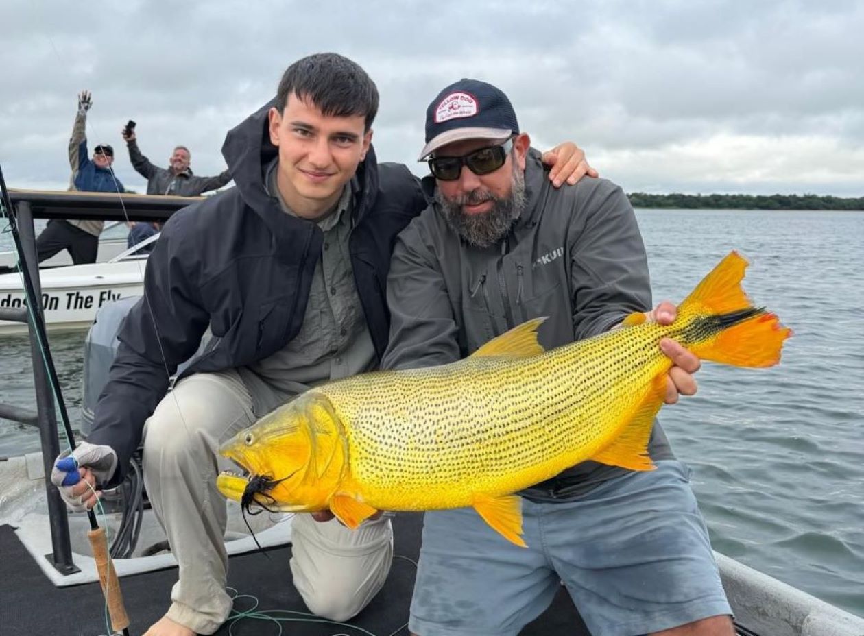 Pacú caught on a dry fly