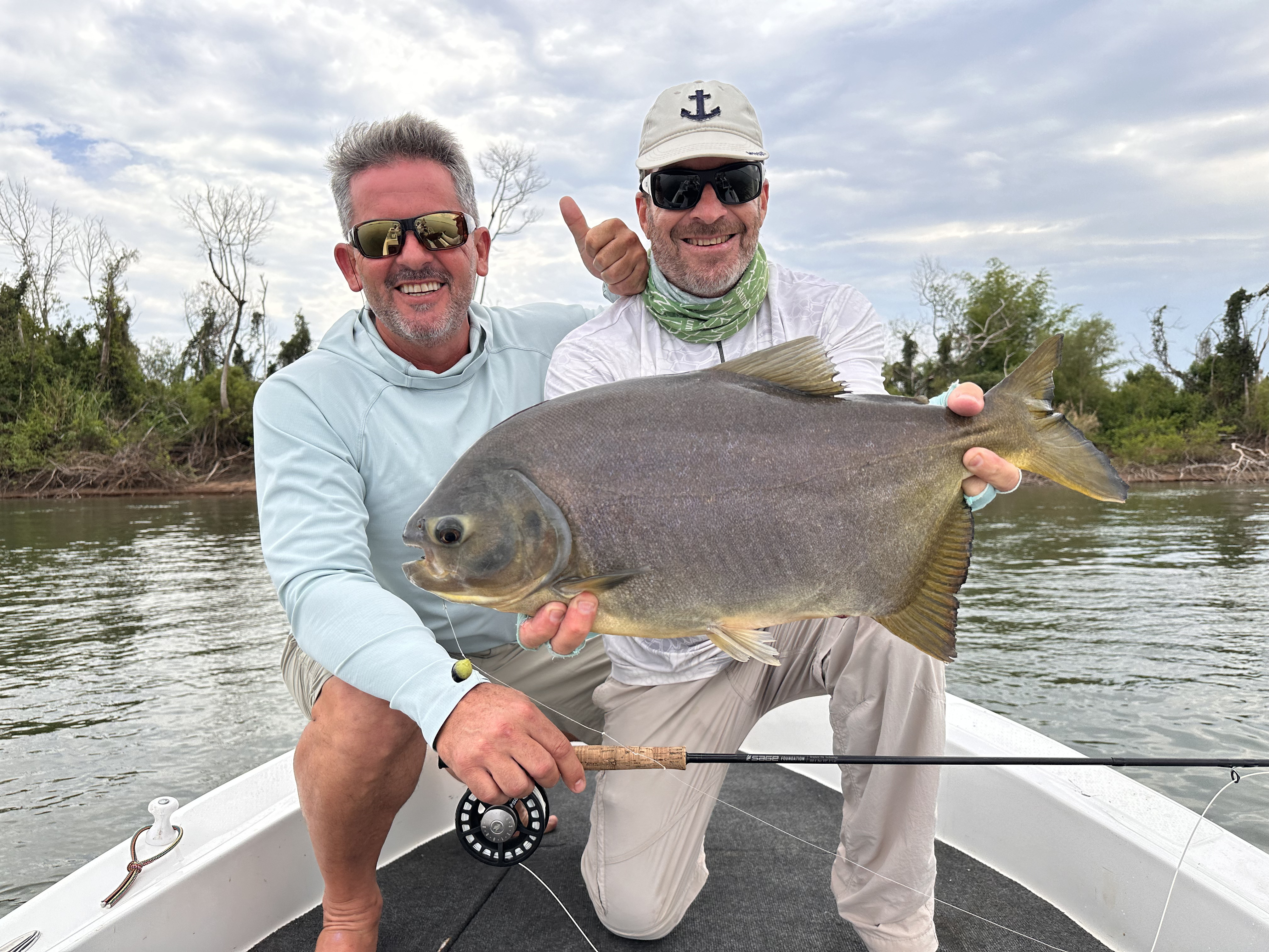 Pacú caught on a dry fly
