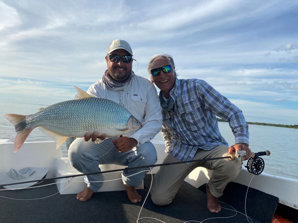 Pacú caught on a dry fly